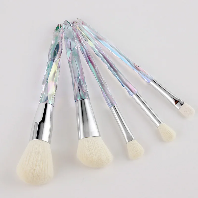 5pcs 02 SinSo Профессиональный набор кистей для макияжа 5/10 шт. с украшением в виде кристаллов на нашем сайте! кисти для макияжа инструмент для основы, пудры, румян бровей губ косметические кисти - Handle Color: 5pcs 02