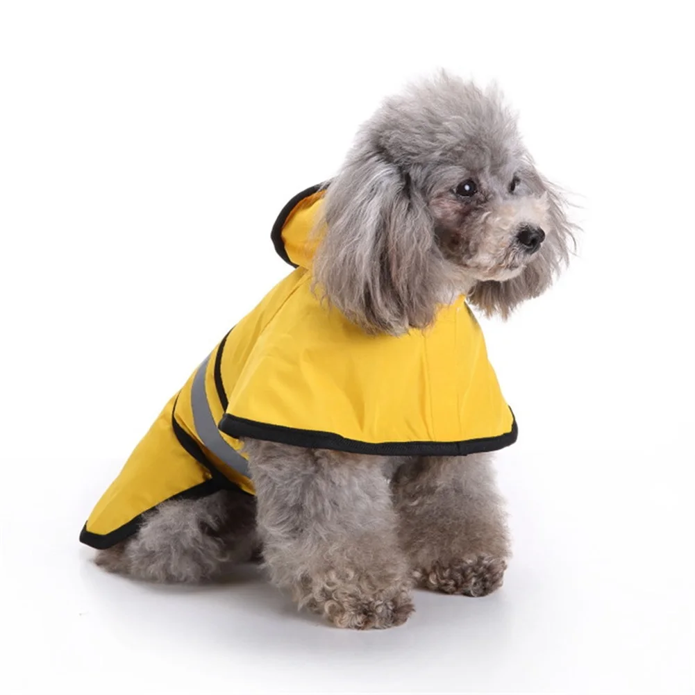 Waterproof Dog Raincoat Reflective Strip Pet Clothes Raincoat Glisten For Pet Puppy New