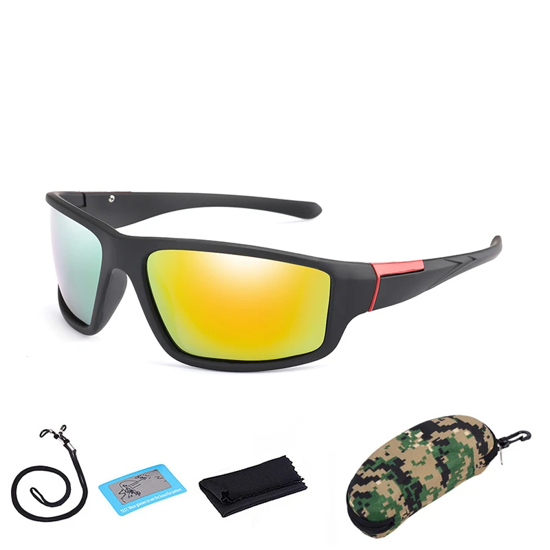 Поляризованные очки для рыбалки мужские и женские походные очки для туризма и спорта на открытом воздухе очки для альпинизма велосипедные очки для рыбалки с чехлом - Цвет: F01 with box