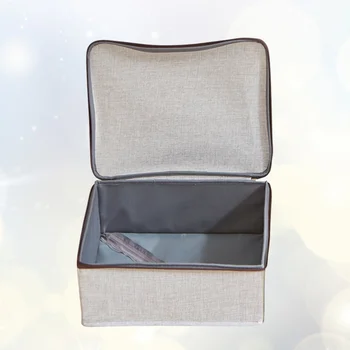 

1pc Storage Box Lightweight Durable Foldable Double Zipper Clothing Organizer for Closet Wardrobe