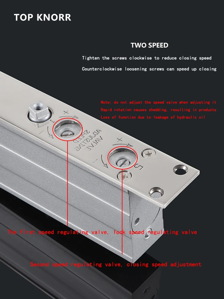 TOPKNORR Square Hidden Door Closer er Hydraulic Home Hidden Automatic Door Closer Hotel Accessories