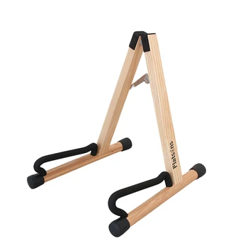 

A Style Wooden Foldable Guitar Holder Stand Vertical Display Stand Rack Musical Instrument Bass Stand Bracket