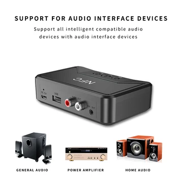 

Car Speaker Smart HIFI 3.5mm Aux NFC Bluetooth Audio Receiver Stereo Wireless Dongle Home Transmitting Music Adapter Lossless