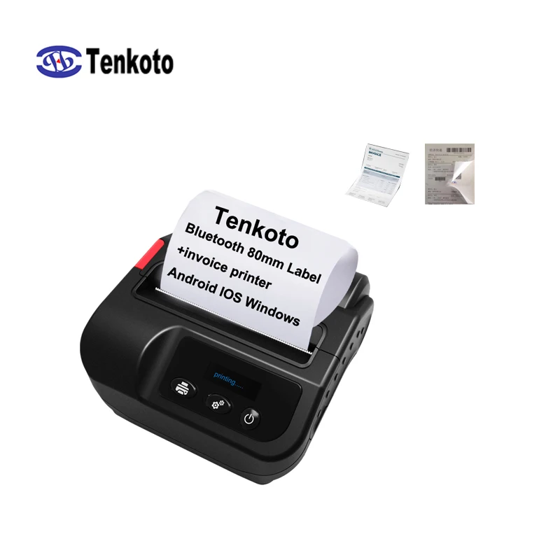 Bluetooth Barcode Printer Handheld 80MM Sticker Barcode Express Tags