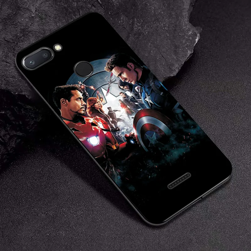 Чехол для Xiaomi Redmi 6A силиконовый чехол Hero Marvel Redmi6 7 8 5 Plus черный чехол из ТПУ для Xiaomi Redmi 4A 5A 6A 7A 8A - Цвет: TPUBLK625