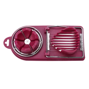 

Multifunctional egg cutter 304 stainless steel / PP plastic (base) Egg slicer Fancy Split Cut Eggs Device 1 Piece