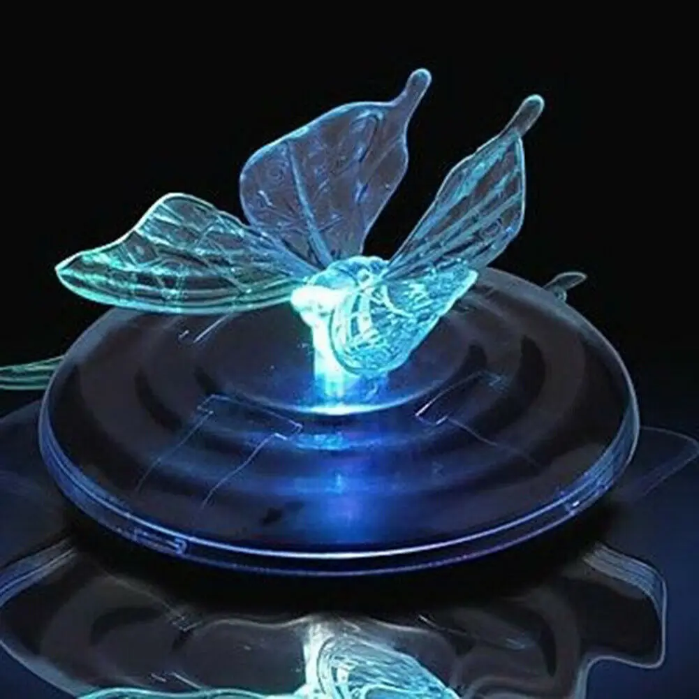 Солнечный светодиодный плавающая лампа RGB Изменение цвета бабочка/стрекоза форма открытый сад плавательный фонтан бассейн свет воды