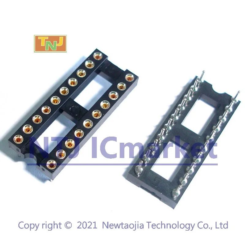 10 PCS Round Hole IC Sockets Connector DIP 2.54MM Series, DIP8 DIP14 DIP16 DIP18 DIP20 , 8 14 16 18 20 Pins