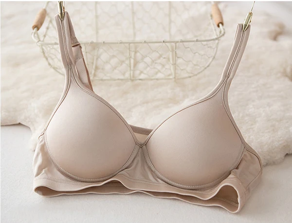 Natural silk Sexy Bras for Women Push Up Lingerie Seamless Bra Bralette Wire Free Brassiere Female Underwear Intimates - Цвет: Camel