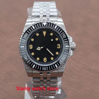 

Sapphire crystal Bliger 40mm black sterile dial luminous marks ceramic bezel miyota 8215 automatic movement men's wrist watch