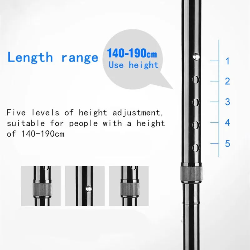 Generic MultiFunction Walking Stick The Elderly Folding Cane With