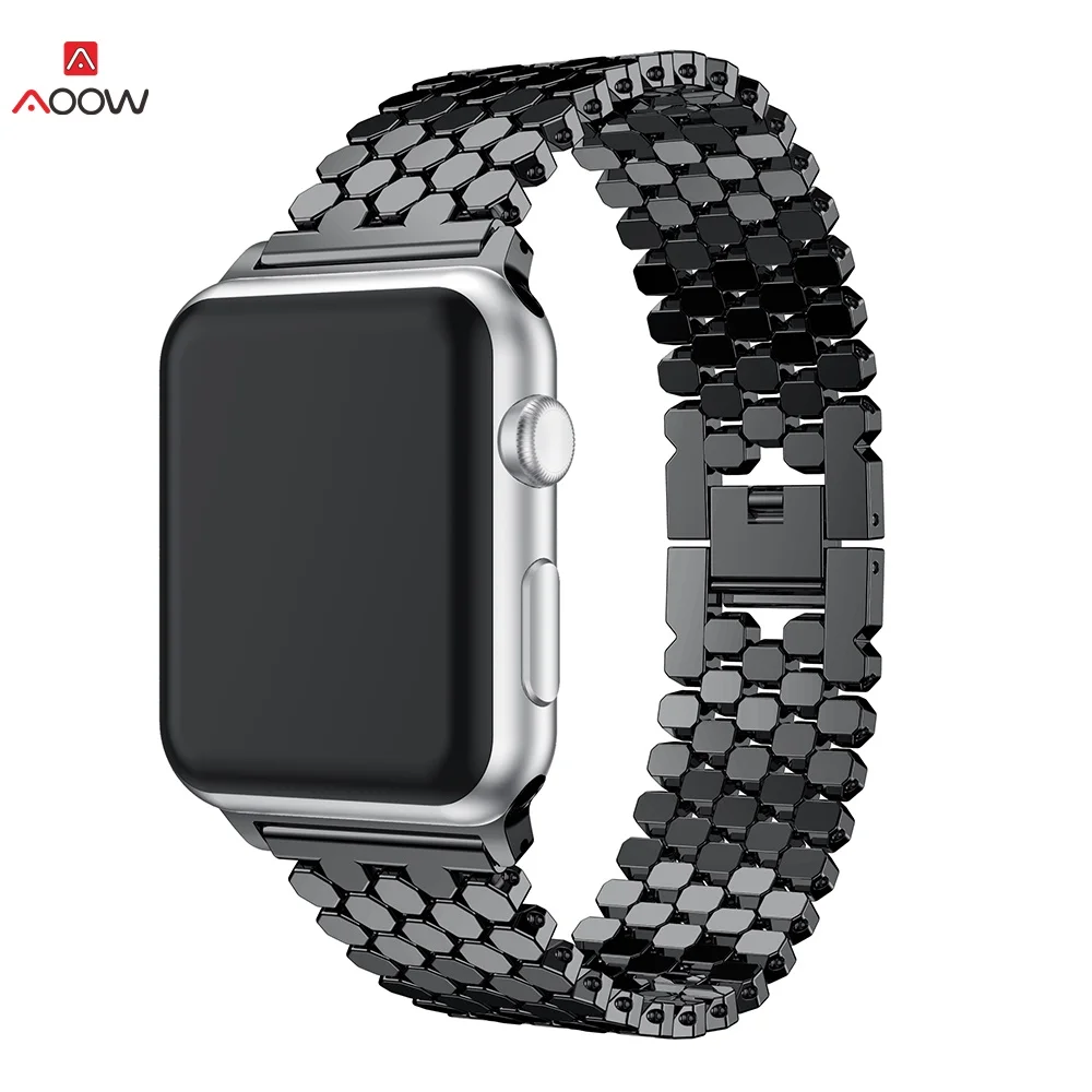 AOOW металлический ремешок для наручных часов Apple Watch, 42 мм, 38 мм, версия 1/2/3/4(мы продаем только ремешок для часов браслет для наручных часов iWatch серии 4 5 44 мм 40 мм
