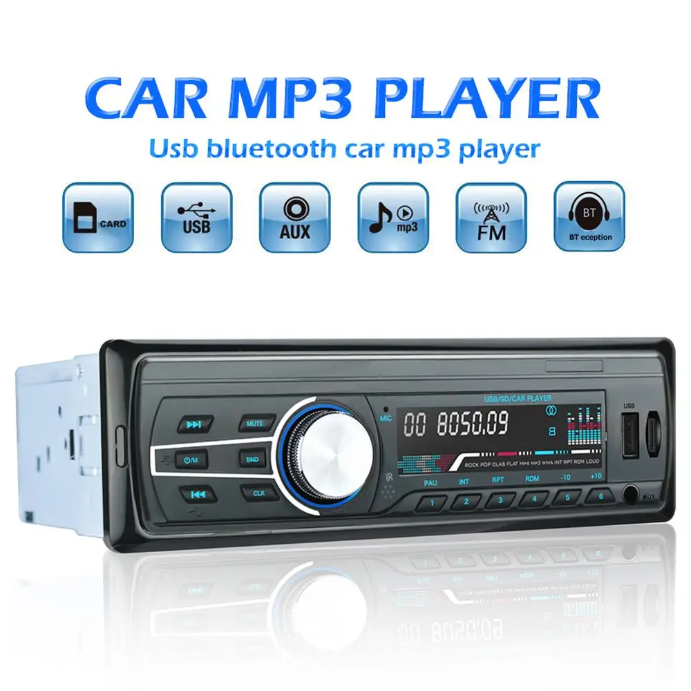 Универсальный 1 Din автомагнитола в тире стерео аудио USB FM радио RM-JQ1583C Bluetooth Hands-free головное устройство MP3 музыкальный плеер