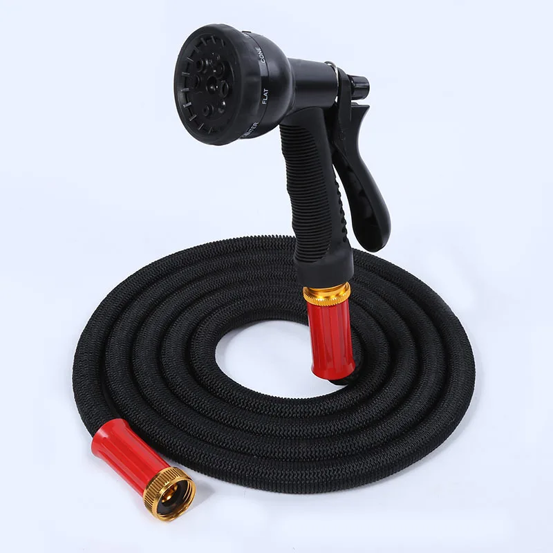 

100FT New Style Natural Rubber Triple Extendable Multi-functional Household Vehicle Cleaning Garden Irrigation Garden Hose Whole
