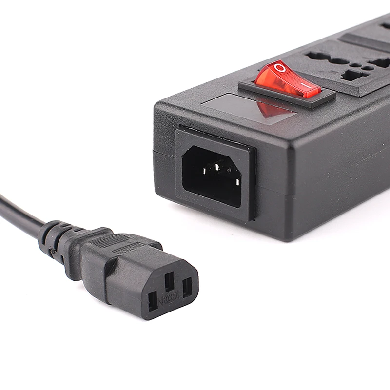 PDU шкаф удлинитель розетка с выключателем IEC320 C14 мужчина к 4AC Универсальный