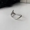 Foxanry INS Fashion 925 Sterling Silver Finger Rings Charm Women Irregular Simple Geometric Birthday Party Jewelry Gifts ► Photo 2/6