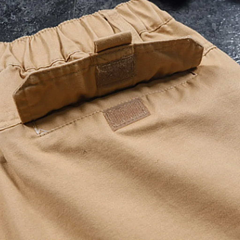 Брюки для бега, Мужская Уличная одежда, Новые повседневные однотонные рабочие брюки с несколькими карманами, длинные штаны, Pantalones hombre W1022