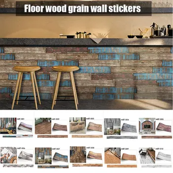 

20x500cm Self Adhesive PVC Wood Plank Wallpapers Waterproof Wood Grain Floor Stickers for DIY Home Decoration JS22