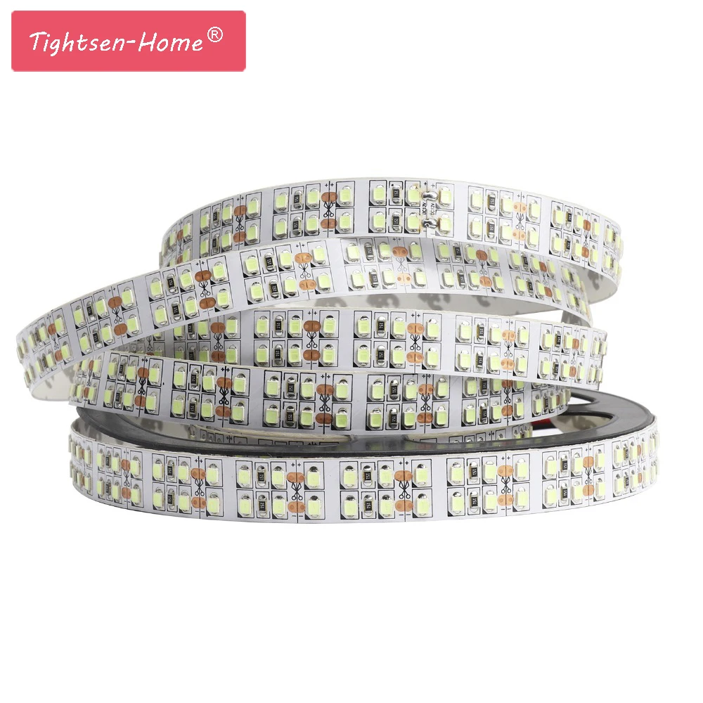 Светодиодная лента 2835 SMD 240 светодиодный s/m 5 м 1200 светодиодный s DC12V высокий яркий гибкий светодиодный ленточный светильник теплый белый/холодный белый/голубой
