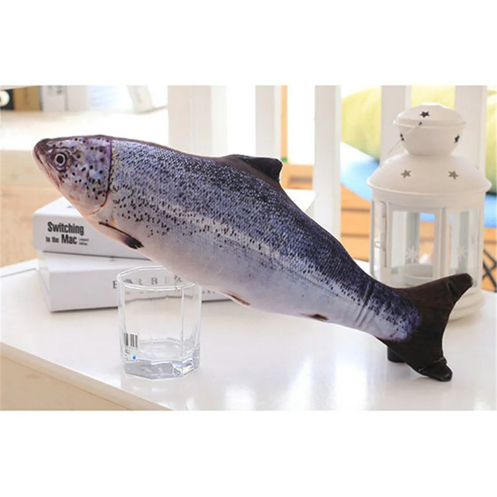 Pet мягкие плюшевые 3D рыбы Форма кошка игрушка интерактивные подарки Рыба игрушки для кошек Catnip мягкая подушка кукла моделирования рыбы играя игрушки для домашних животных - Цвет: 3