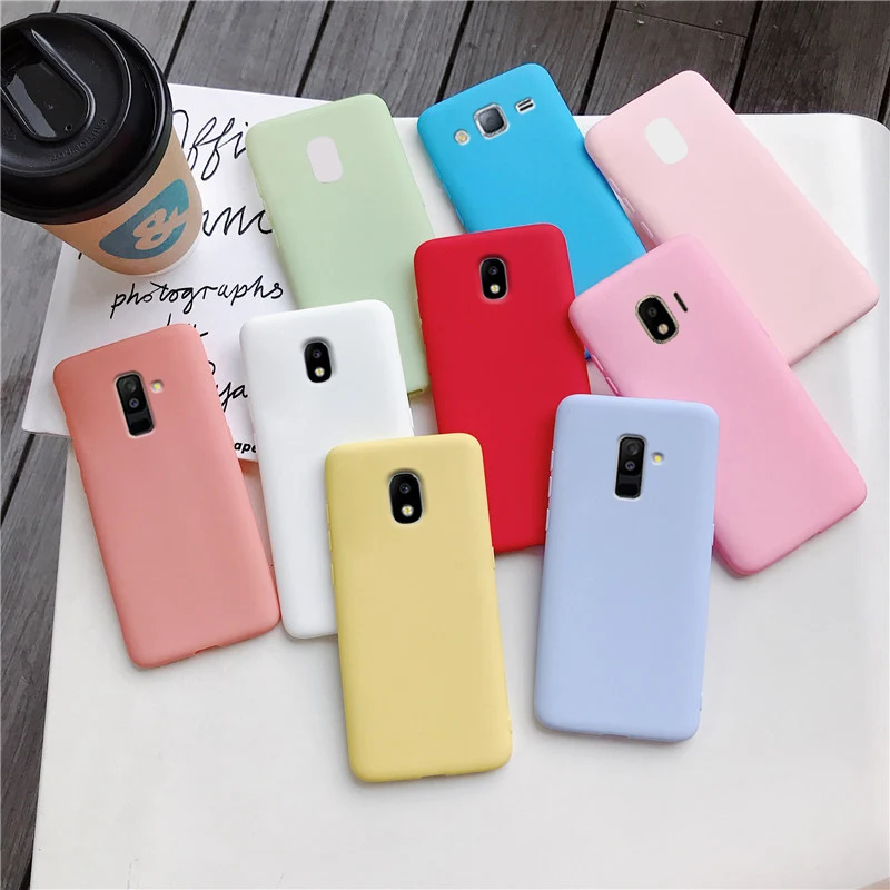 candy color silicone phone case for samsung galaxy j7 pro j5 j3 2017 2016 2015 a6 a8 j8 j6 j4 plus 2018 matte soft tpu cover