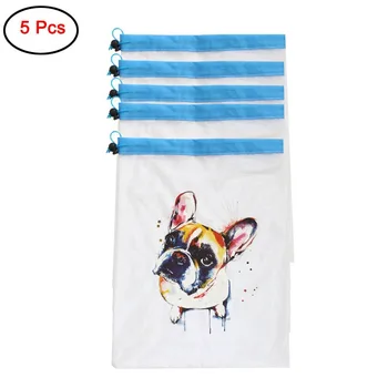 

Reusable Mesh Produce Bags Vegetable Fruit Toys Storage Pouch Black Rope Double-Stitched Grocery Organizer Bag Kitchen SHJ