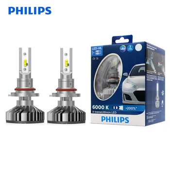 

Philips LED 9005 9006 HB3 HB4 X-treme Ultinon LED Car Headlight 6000K White Auto Original Lamps +200% Brighter 11005XUX2, Pair