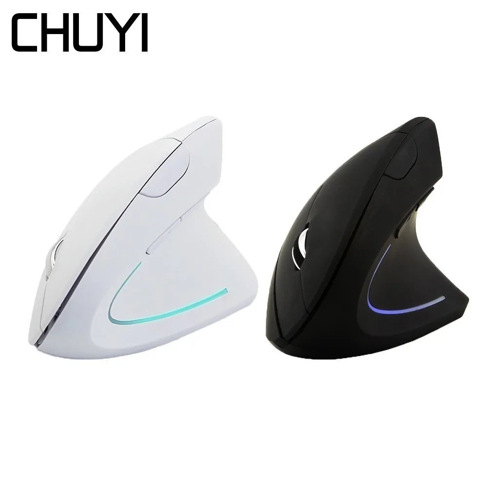 Wireless Mouse Ergonomic Computer Gaming-Mice Vertical CHUYI Colorful 1600DPI 5D LED