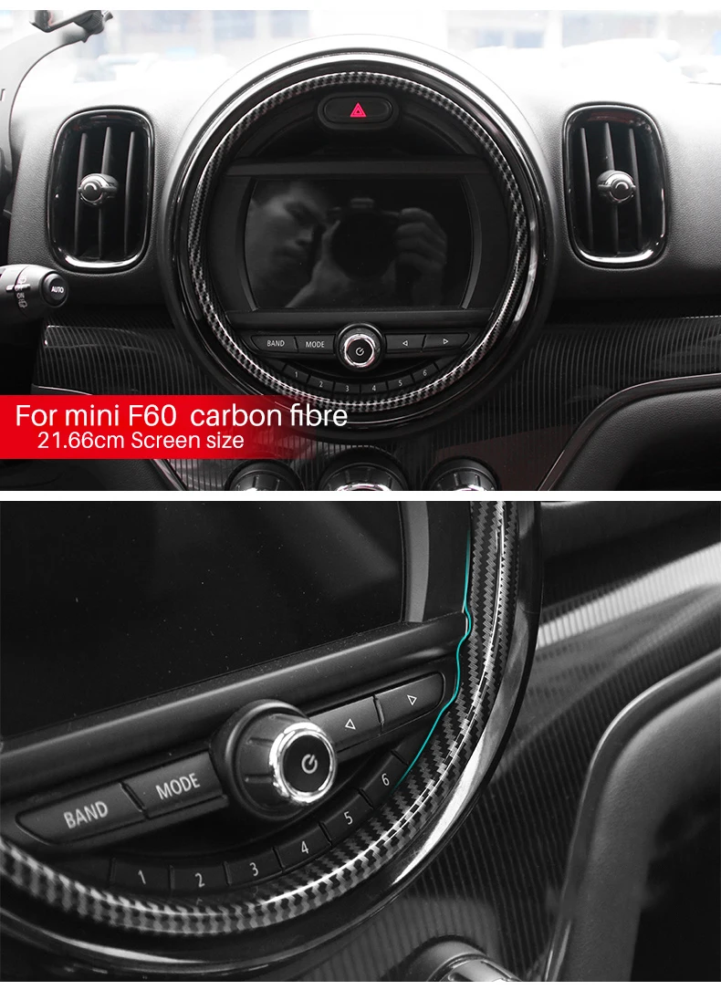 Центральный экран управления внутреннее кольцо декоративные ракушки подходят для MINI F54/F55/F56/F57/F60 cooper s интерьерные наклейки крышка Стайлинг