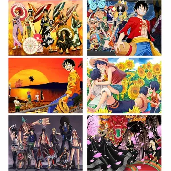 

3D Cartoon Anime Diamond Painting Character Full Square 5d Diy Diamond Embroidery Flower Bloom Cross Crystal Home Decor Gift B5