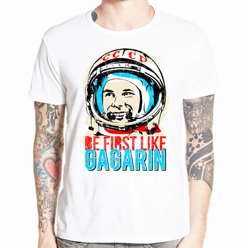 CCCP USSR Gagarin T Shirt New Design New Printed Short Sleeve Men's T-shirt Summer Cool O-neck Men Clothing HCP875 CCCP USSR Gagarin T Shirt New Design New Printed Short Sleeve Men's T-shirt Summer Cool O-neck Men Clothing HCP875