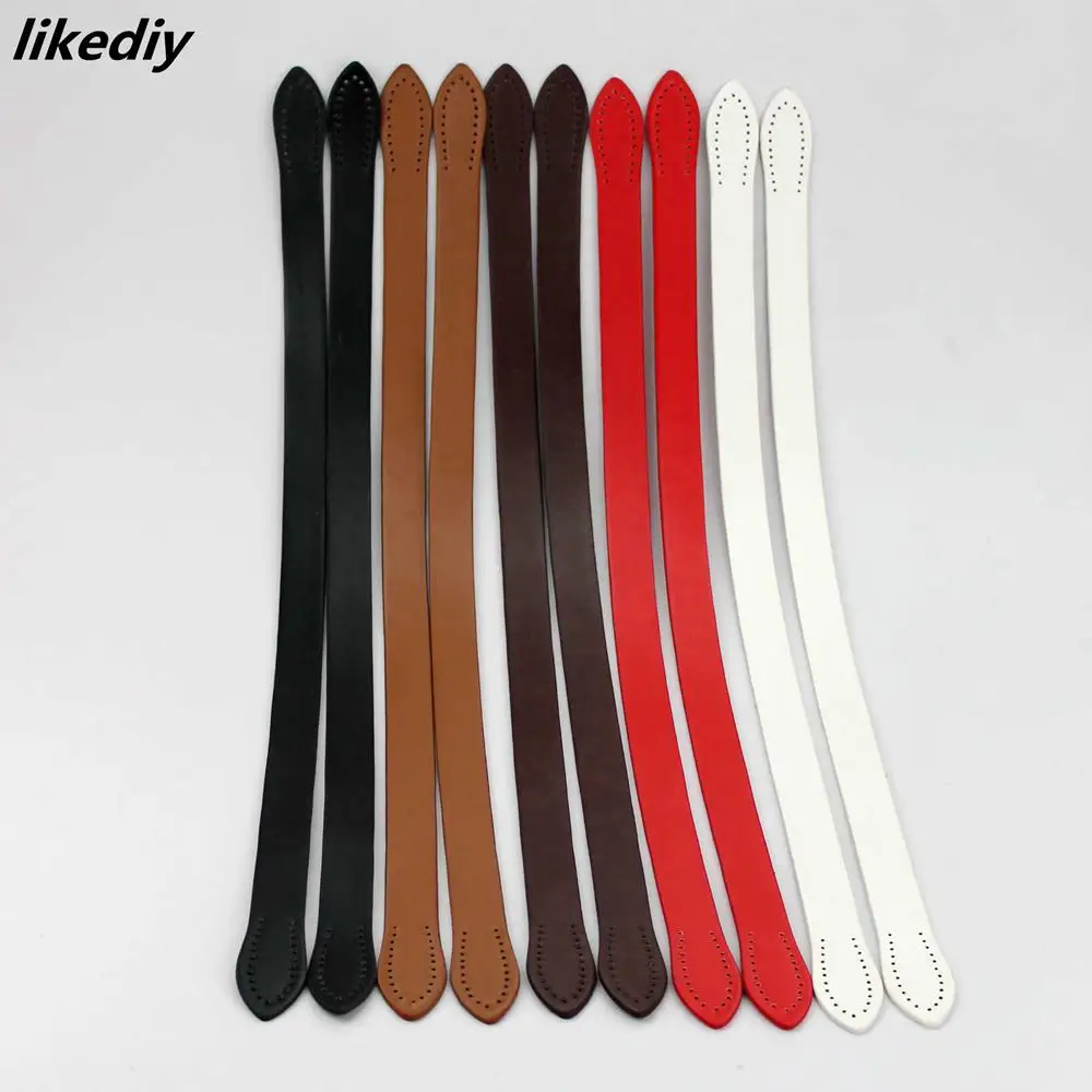 5 pairs/lot 60 cm long Mix Color hand sewing leaves vertical bar Imitation leather handle PU shoulder bag belt bale | Багаж и сумки