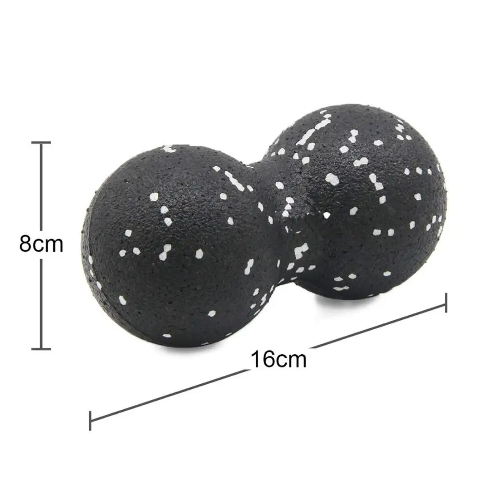 BlackWhite16cm EPP Массажный мяч двойной Лакросс мяч массажный ролик для грудного отдела позвоночника верхняя часть спины, шеи, лопатки - Цвет: BlackWhite16cm