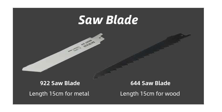 Lithium Battery Portable Reciprocating Saw Powerful Wood Cutting Saw Electric Wood/ Metal Saws With Sharp Blade Woodworking