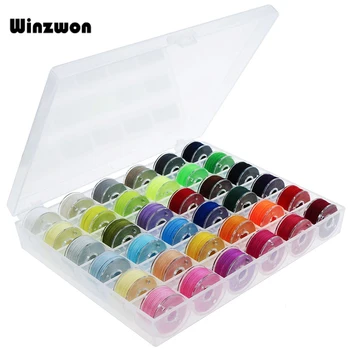

36Pcs Bobbin and 40Meters Sewing Thread With Bobbin Holder Case Sewing Tools For Brother Babylock Janome Kenmore Sewing Machine