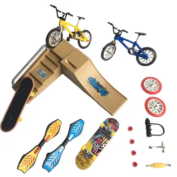 

Mini Finger Skateboarding Fingerboard Scene Bicycle Set Fun Skate Boards Mini Bikes Toys Bicycle Folding Vitality Board Scooters