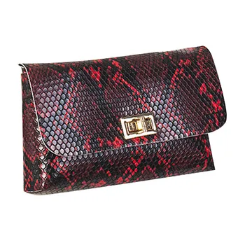 

MAIOUMY Waist Pack Serpentine Fanny Pack Leather Fashion Snake Skin Waist Belt Skin Feminina Strap HipHop Masculina Women 19Dec3