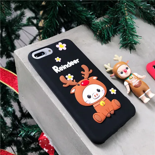 Новое поступление Веселый Чехол для телефона с рождественским рисунком для iPhone 6 7 8 plus x xs xr рельеф Санта Клауса матовая Праздничная мягкая Задняя накладка чехла из ТПУ - Цвет: For iphone XS MAX