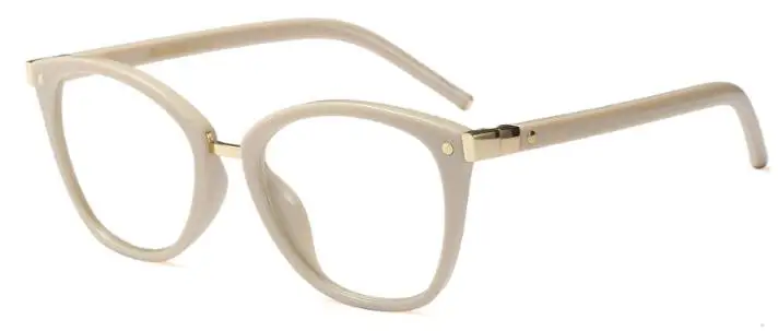 C3 beige white clear Черные очки кошачий глаз, прозрачные очки, оптическая оправа, роскошный бренд, модные очки для чтения, очки для женщин - Цвет оправы: C3 beige white clear