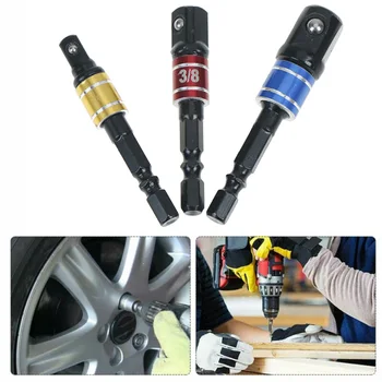 

5pcs Screwdriver Chuck Right Angle Drill Extension Adapter Hex Socket Power Tool