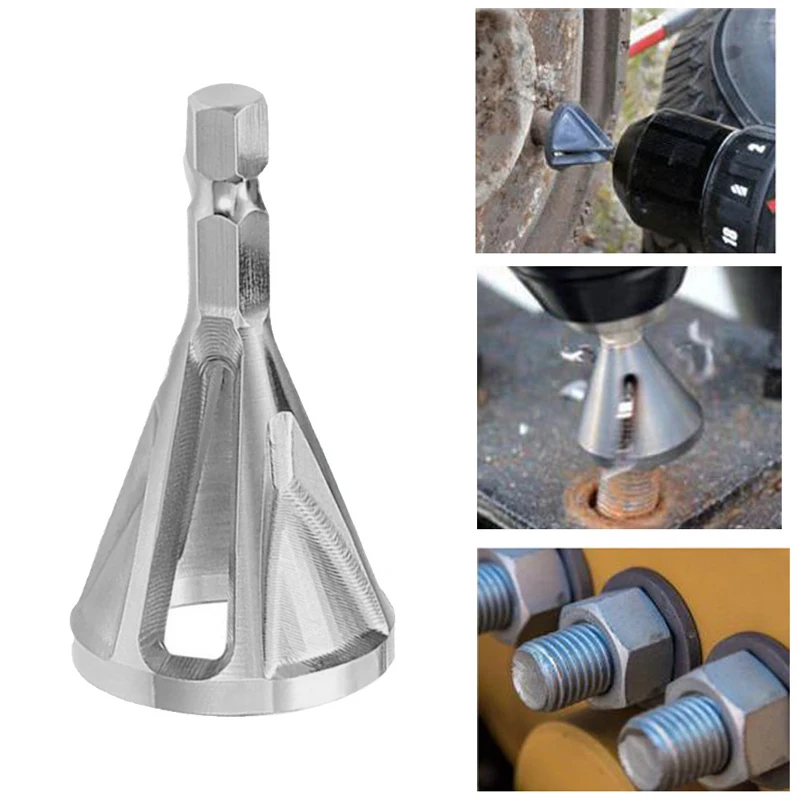 Drill Bit Deburring External Chamfer Tool Stainless Steel Remove Burr for Repair Bolt Thread Metal Drilling Tools Accessory | Инструменты