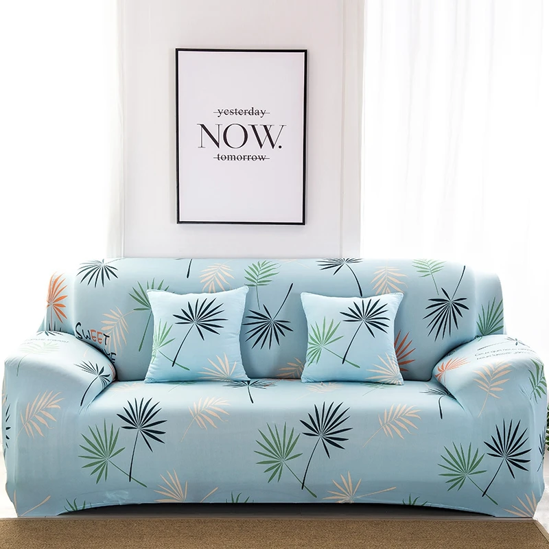 Maple Leaf Pattern Elastic Stretch Universal Sofa Covers Throw Protector Couch Corner Living Room Furniture 1/2/3/4 Seater - Цвет: 2