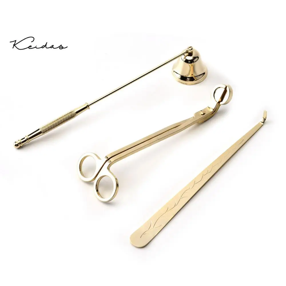 

Luxury 3Pcs/Set Candle Accessory Set Candle Extinguisher Tool Candle Snuffer Trimmer Dipper Kits Home Decor with beautiful pack