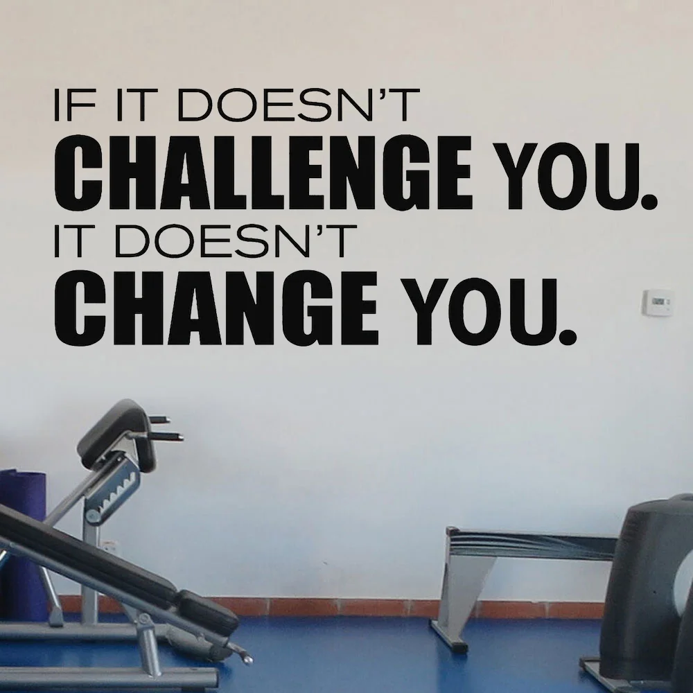 Non Ti Sfida Non Ti Cambia Citazioni Di Fitness Adesivi Murali Scritte In Vinile Fitness Motivazionale Home Gym Decals 4896