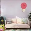 Wood Wall Clocks Home Decor Cartoon Modern Wood Wall Clock Nordic Style Light Bulb Silent Wooden Clock for Home Living Room L809 - Color: Pink