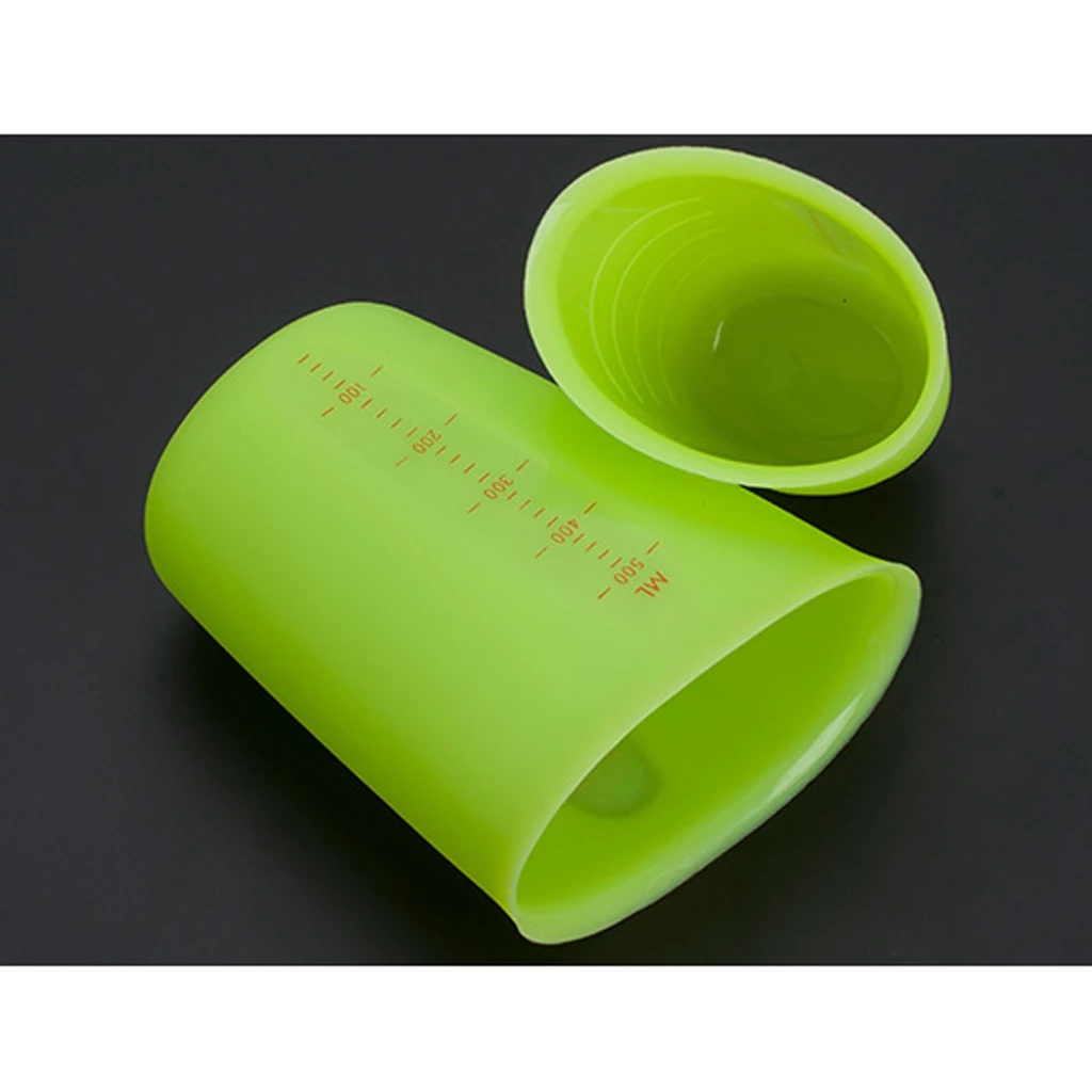 Silicone Measuring Cup Pinch&Pour Baking Tool Measurement With Scale Pinch Pour Mix Stir Cup