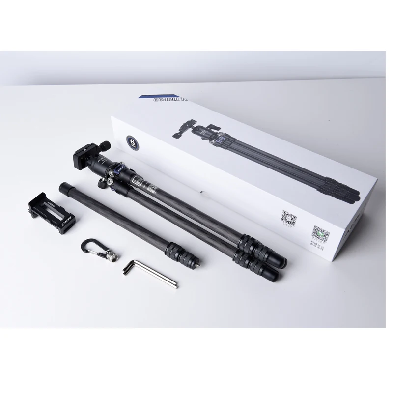 Tripé de Fibra de Carbono para Câmera Máxima de kg Profissional da Moda para Viagens ao ar 578g com Carga Mini Aoka Livre. Leve Cmp163cl - Image 6