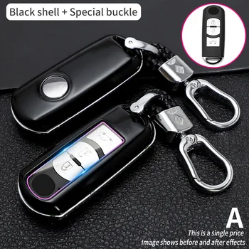 Carbon Fiber Car Smart Key Cover Case Fob For Mazda 2 3 6 Atenza Axela Demio CX-5 CX5 CX-3 CX7 CX-9 Protect Shell Accessories
