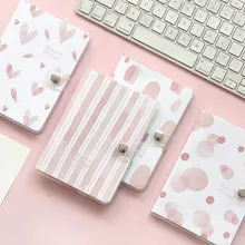 Kawaii Pink Hardcover Notebook Journal Notepad Paper Diary Portable Book School Office Supplies Memo Horizontal line Stationery