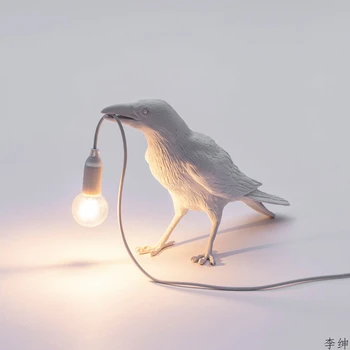 

Nordic Sconc Bird Lamp Resin Table Lamp Living Room Restaurant Bedroom Bedside Lighting Table Light Modern Animals Decor Fixture